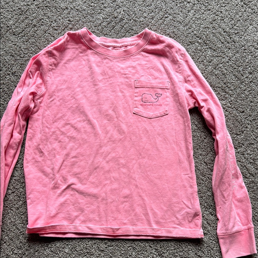 Vineyard Vines Kids Pink Long Sleeve Shirt